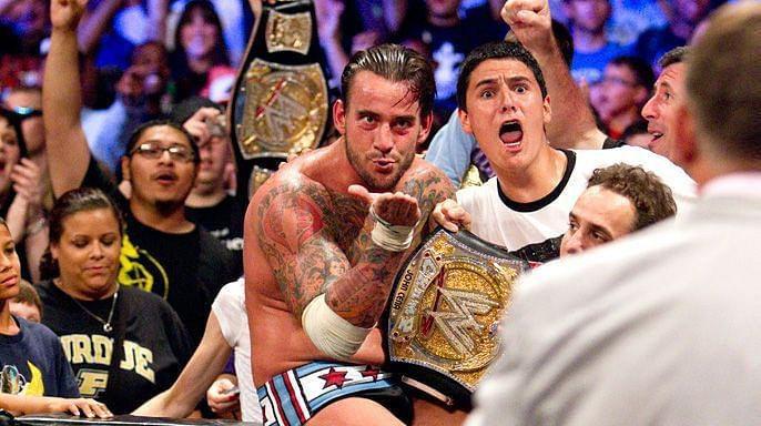 WWE superstar CM Punk wins the WWE Championship from John Cena at Money In The Bank 2011