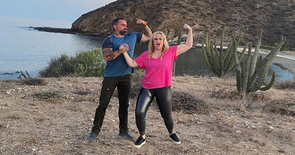 Rebel Wilson and Ant Middleton pictured filming new show