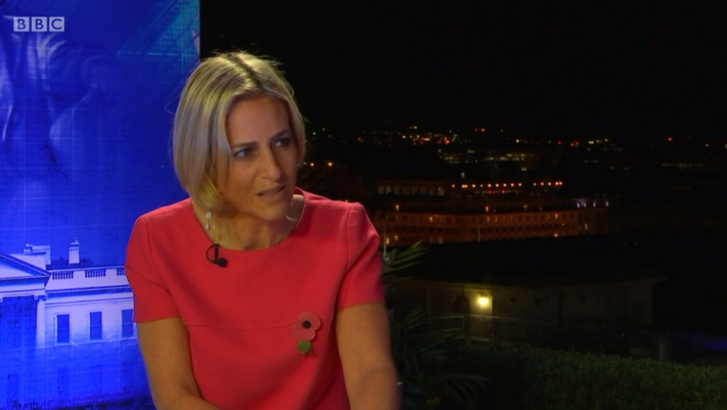 Emily Maitlis praised as she keeps her cool during interview with 'deluded' Trump candidate Picture: BBC
