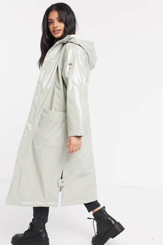 asos design waterproof coat
