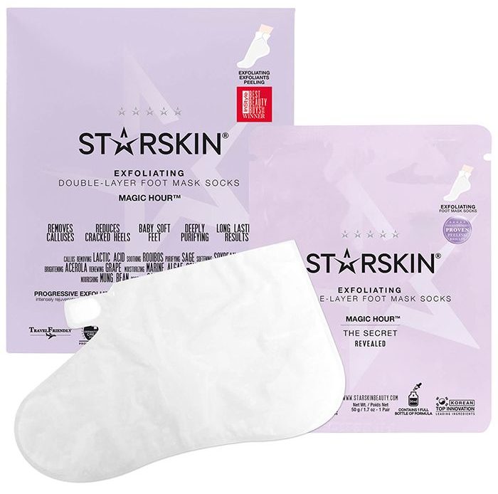 Starskin Magic Hour Exfoliating Double-Layer Foot Mask Socks